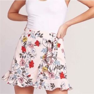 NWOT Jack by BB Dakota Floral Wrap Mini Skirt